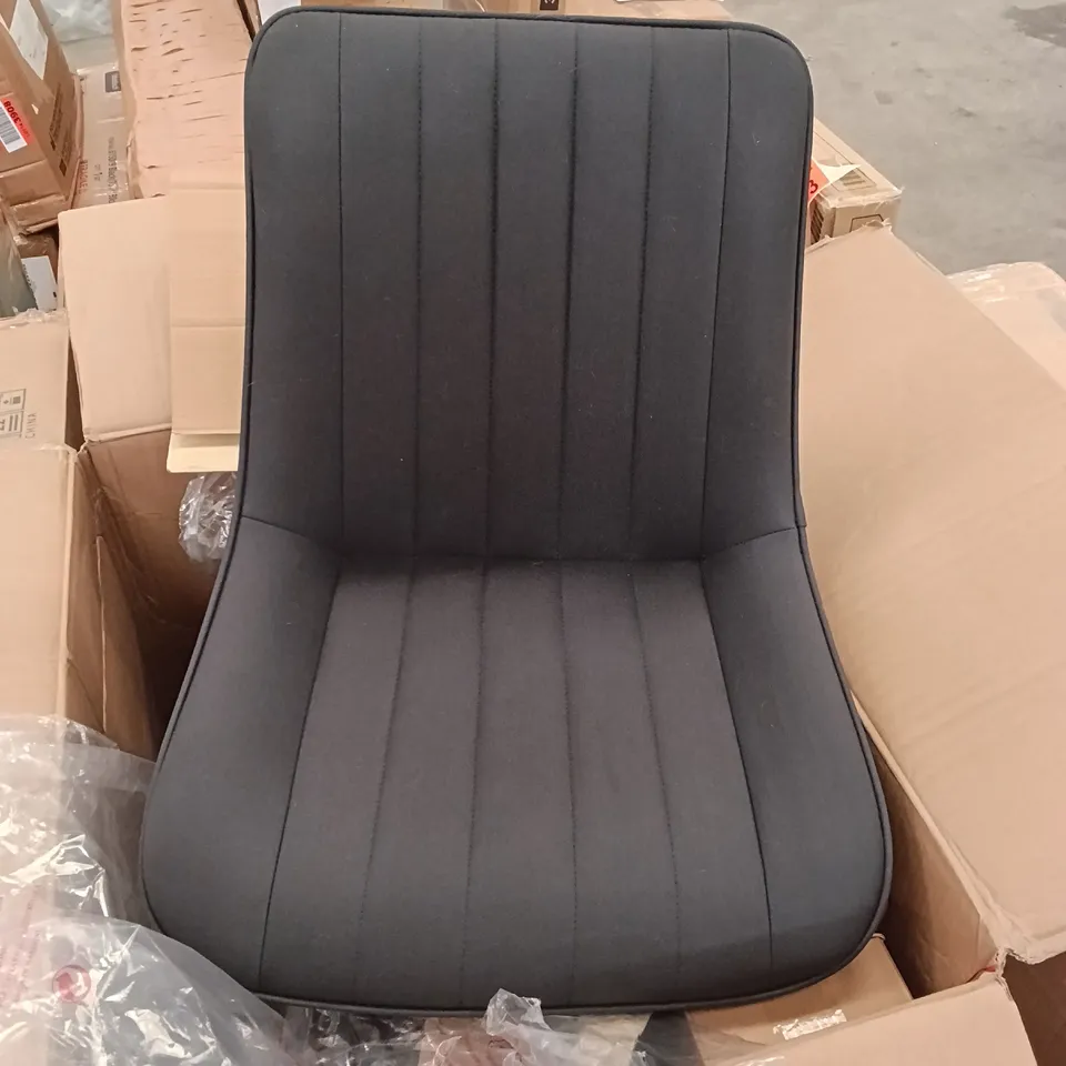 BOXED DINING CHAIRS (SET OF 4) - DARK GREY (1 BOX)