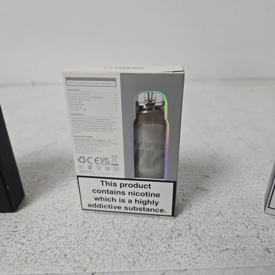 APPROXIMATELY 30 ASSORTED E-CIG PRODUCTS AND ACCESSORIES TO INCLUDE ASPIRE AND OXVA