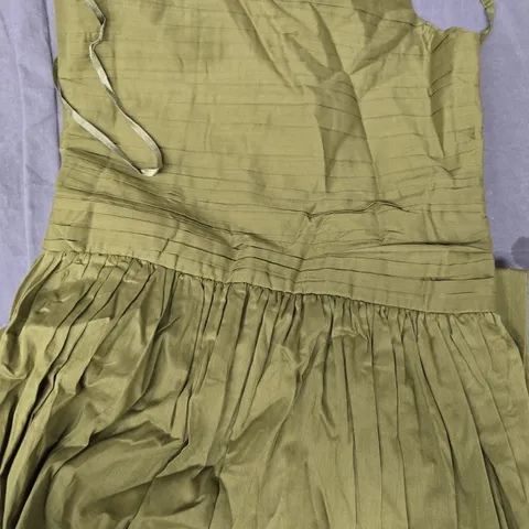 NOBODY'S CHILD TALIA MIDI DRESS IN KHAKI SIZE UK 10