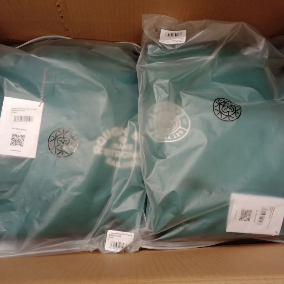 BOX OF 6x BRAND NEW BRASS MONKEY UNISEX HOODY - GREEN, BMAW24UNH04 // SIZE: L