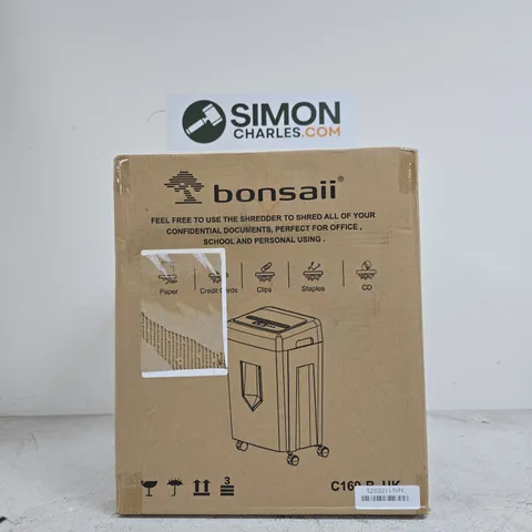 BONSAII PAPER SHREDDER CL169-B – BOXED OFFICE SHREDDER WITH MANUAL