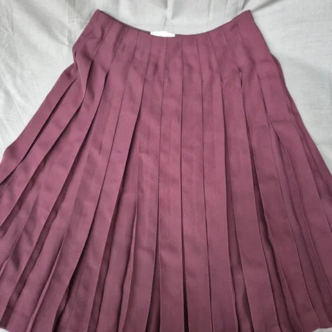 REISS FRILL SKIRT IN PLUM - UK 12