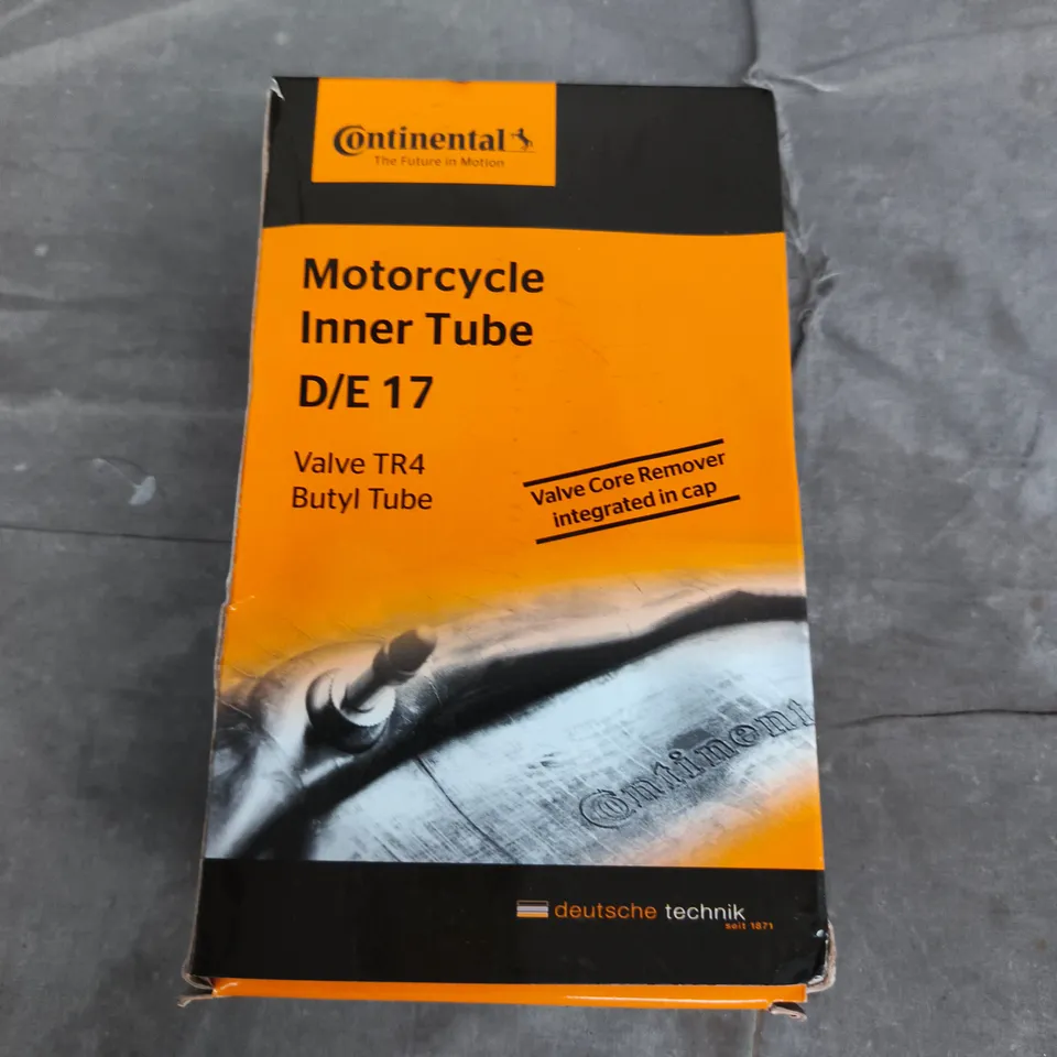 CONTINENTAL MOTORCYCLE INNER TUBE D/E17 – TR4 VALVE, BUTYL