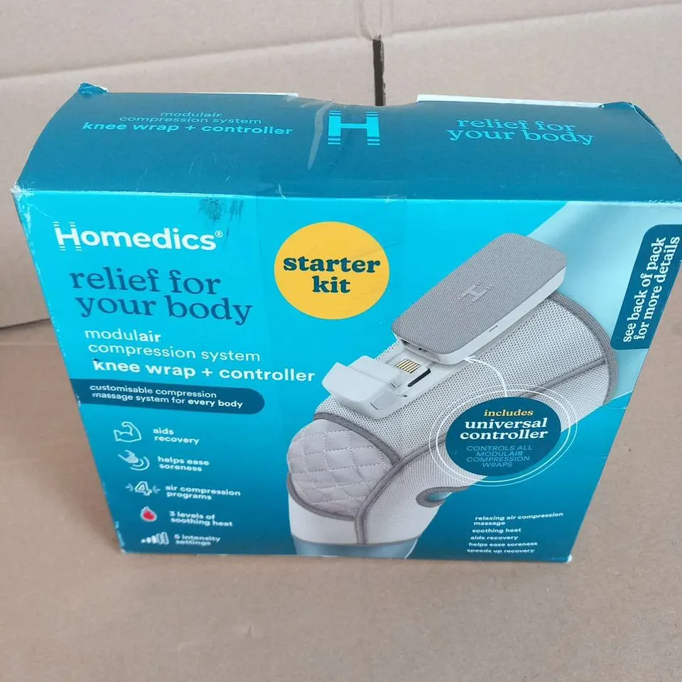 BOXED HOMEDICS MODULAR COMPRESSION SYSTEM KNEE WRAP AND CONTROLLER