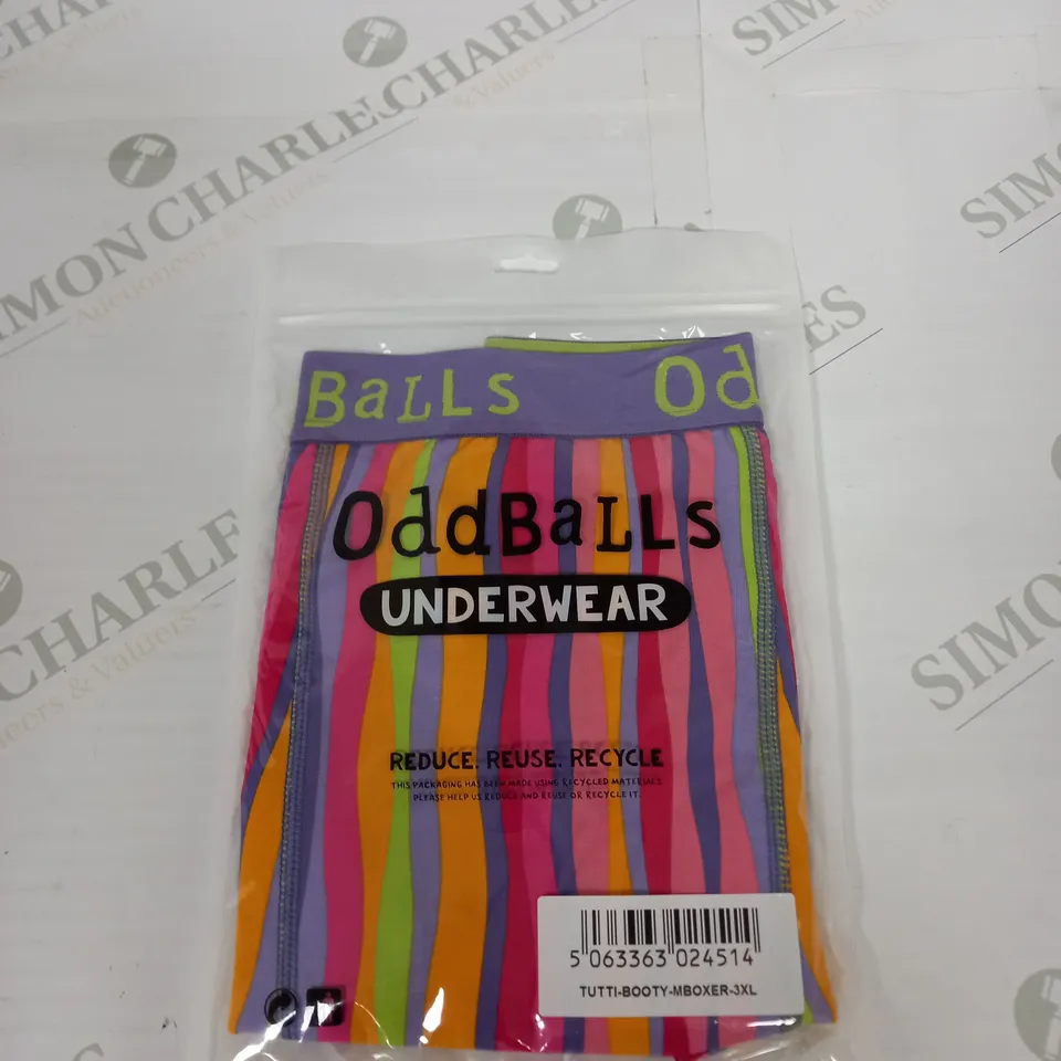 ODDBALLS TUTTI BOOTY BOXER SHORTS SIZE 3XL