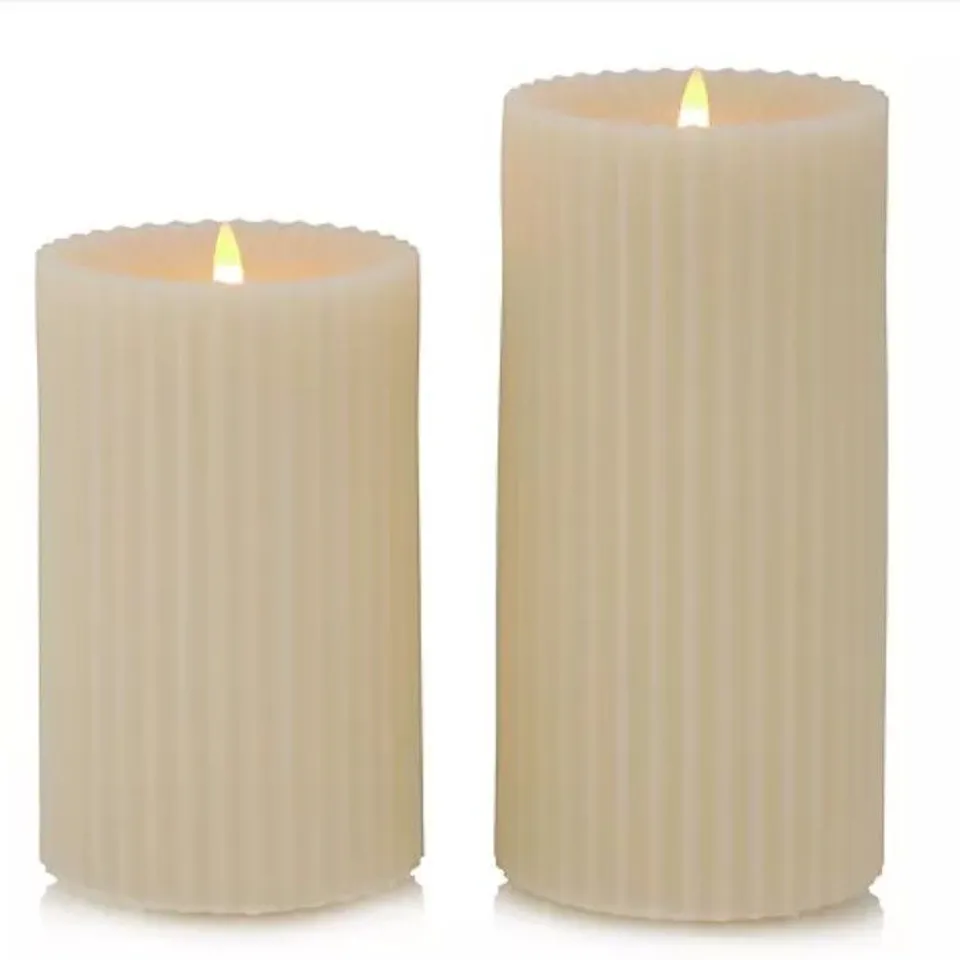 MY GARDEN STORIES SET OF 2 FLUTED OUTDOOR WAX CANDLES