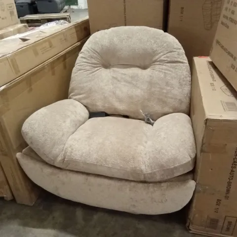 DESIGNER SWIVEL & ROCKER FABRIC RECLINER CHAIR