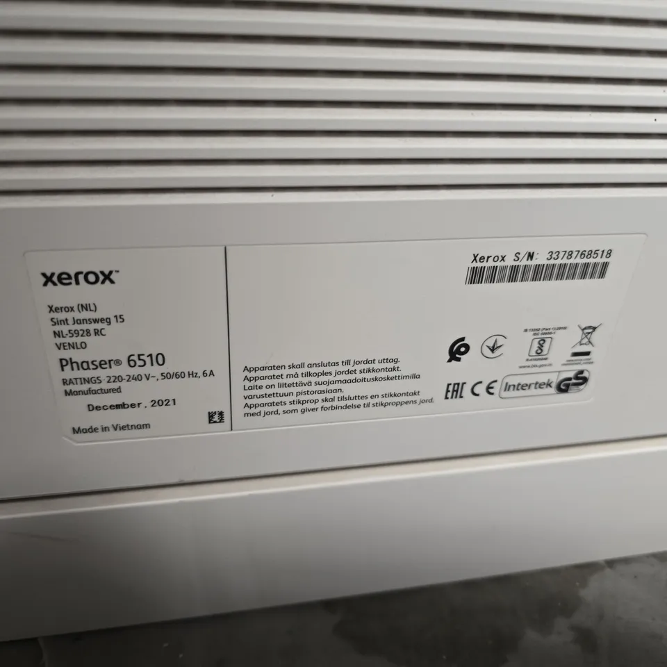 XEROX PHASER 6510 COLOUR LASER PRINTER