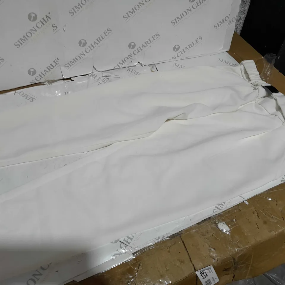 BM SCUBA NARROW TROUSERS IVORY SIZE L