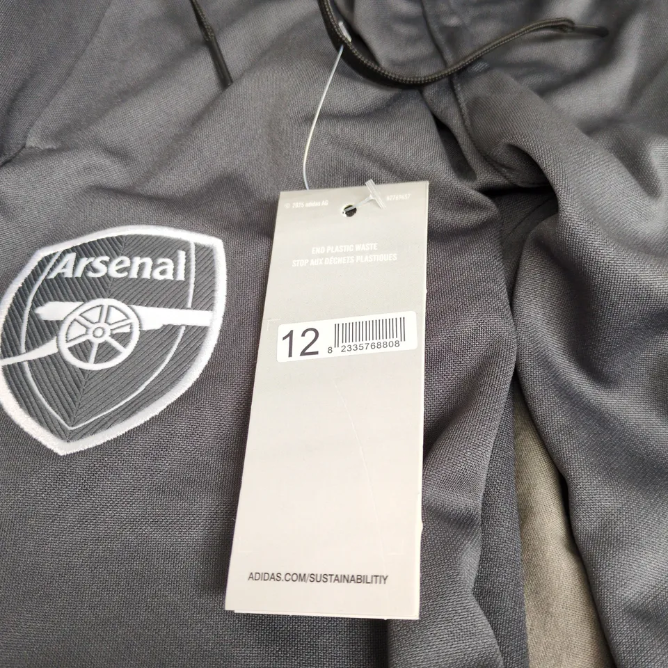 ARSENAL ADIDAS GREY YOUTH JOGGERS WITH TAGS