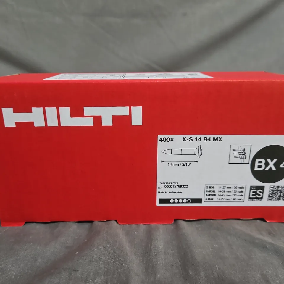 SEALED HILTI 400X X-S 14 B4 MX NAILS