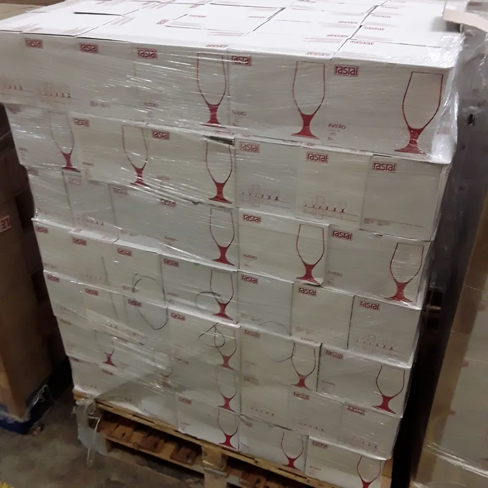 PALLET OF APPROXIMATELY 210 BOXES CONTAINING 6 RASTAL AVIERO 300ML GOBLETS