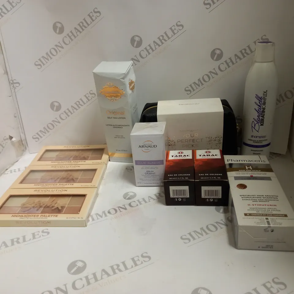 BOX OF APPROX 10 ASSORTED BEAUTY ITEMS TO INCLUDE TABAC, FAKE BAKE AND PHARMACERIS