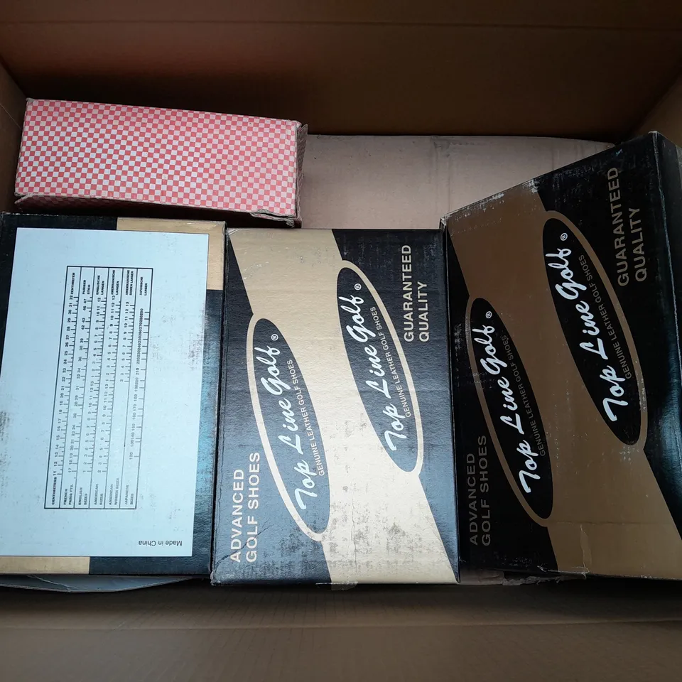 BOX OF APPROX 15 ASSORTED SHOES IN VARIOUS COLOURS & SIZES 