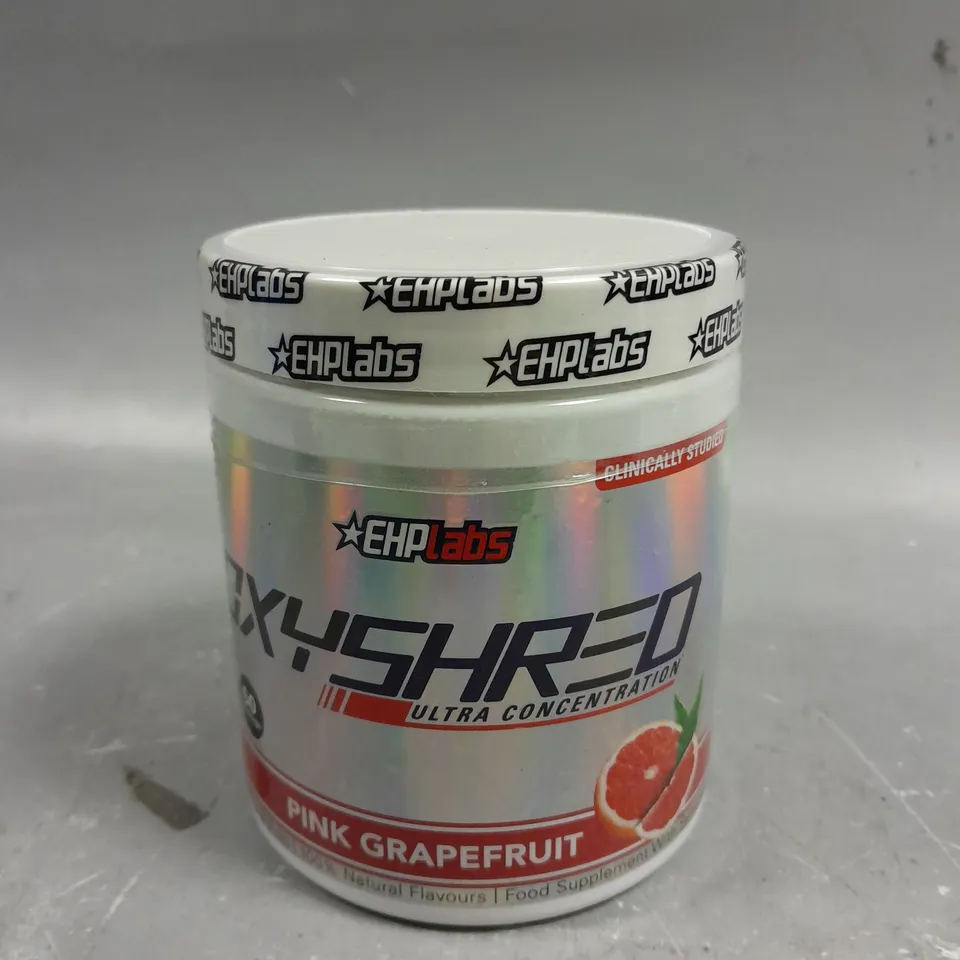 SEALED EHPLABS OXYSHRED ULTRA CONCENTRATION FOOD SUPPLEMENT - PINK GRAPEFRUIT - 282G 