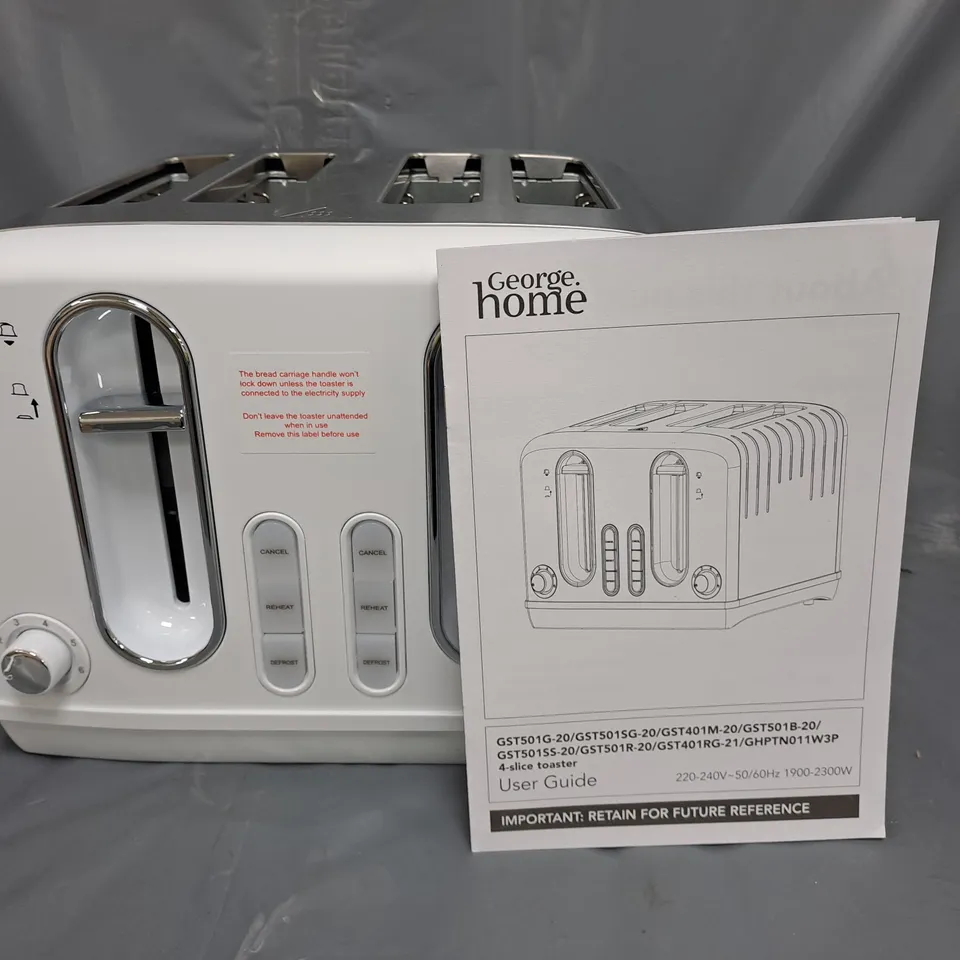 BOXED 4-SLICE TOASTER IN WHITE