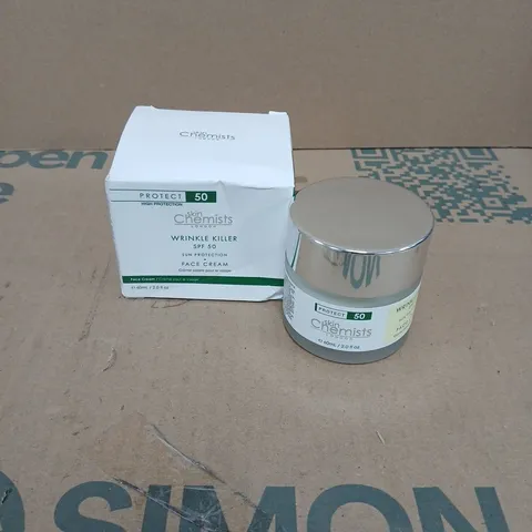SKINCHEMISTS LONDON WRINKLE KILLER SPF50 FACE CREAM – 60ML – BOXED