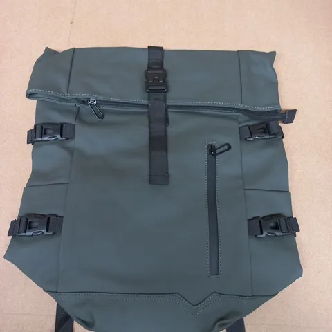 BOND AND MASON OLIVE GREEN TACTICAL BACKPACK WITH ROLL-TOP CLOSURE (VERIFY BRAND)