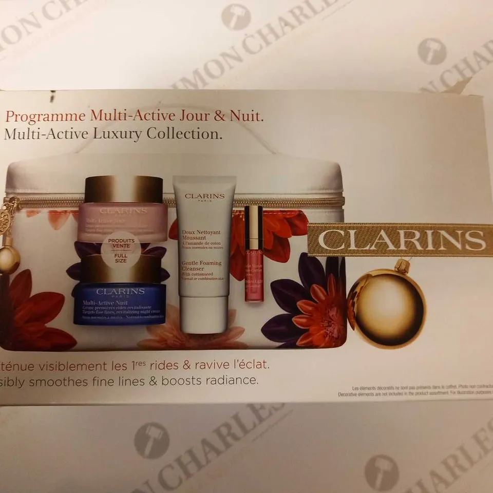 BOXED CLARINS PARIS MULTI ACTIVE LUXURY COLLECTION