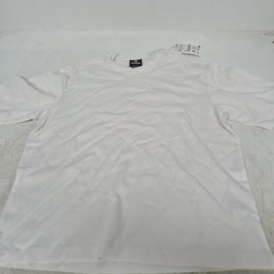 PULL&BEAR WHITE BOXY FIT T-SHIRT – UK 6 (EU 34)