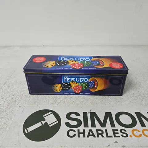 PERUDO DICE GAME TIN BOX β 2β6 PLAYERS, AGES 8 TO 108