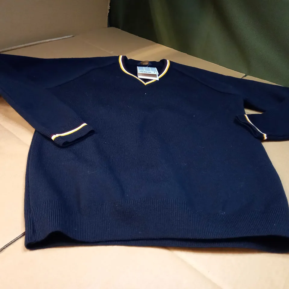 LORETO V-NECK NAVY JUMPER - SIZE 38"