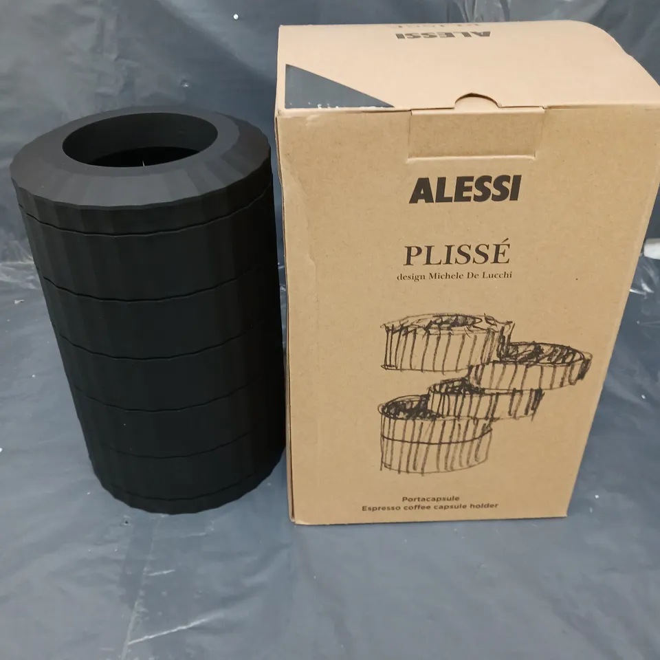 BOXED ALESSI PLISSE ESPRESSO COFFEE CAPSULE HOLDER 