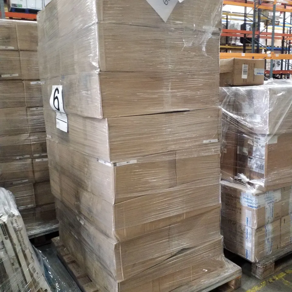 PALLET CONTAINING APPROXIMATELY 16 BOXED 341MM HANDLELSS CURVED DOORS IN CASHMERE GLOSS