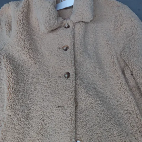 DANNII MINOGUE BORG COAT IN CAMEL SIZE 22
