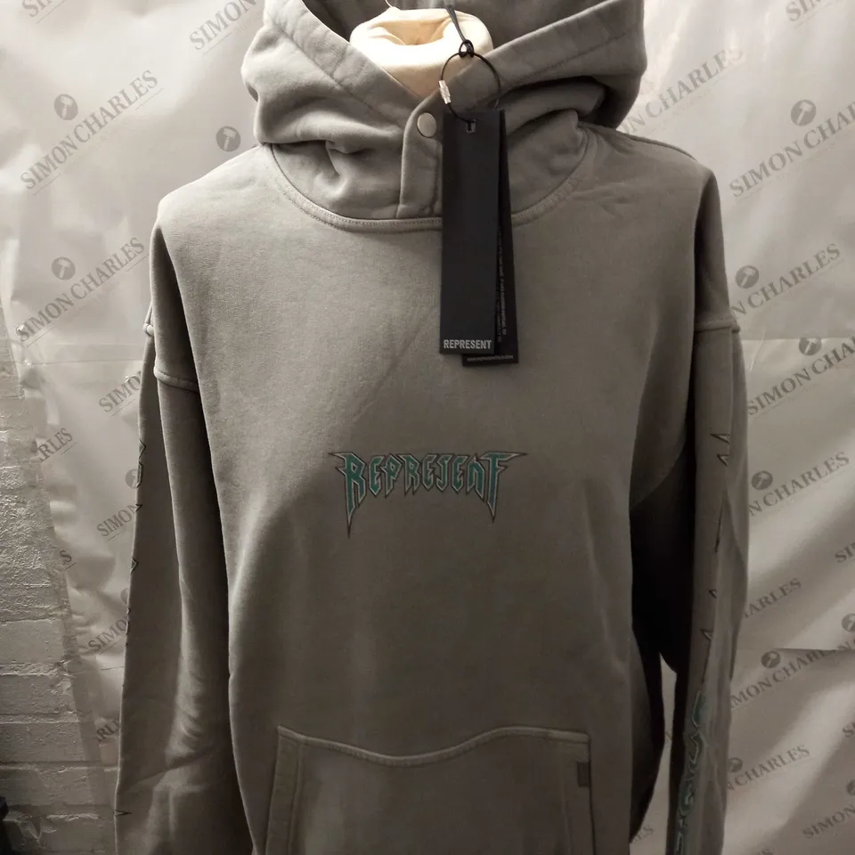 REPRESENT ROCK LOGO HOODIE SIZE M