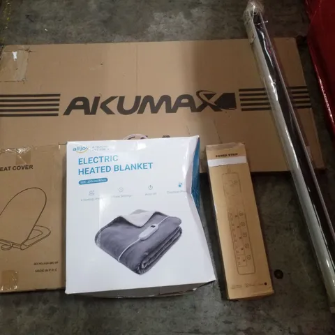 PALLET CONTAINING ASSORTED PRODUCTS INCLUDING TOILET SEAT COVER, ELECTRIC HEATED BLANKET,  POWER STRIP, ROLLER BLIND & AUDIO SOUNDPROOFING