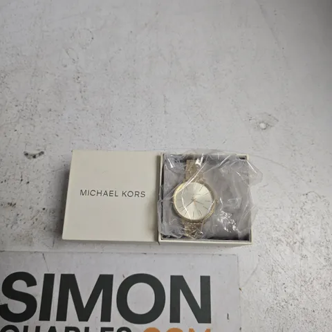 MICHAEL KORS GOLD-TONE WOMEN'S WRISTWATCH – BOXED