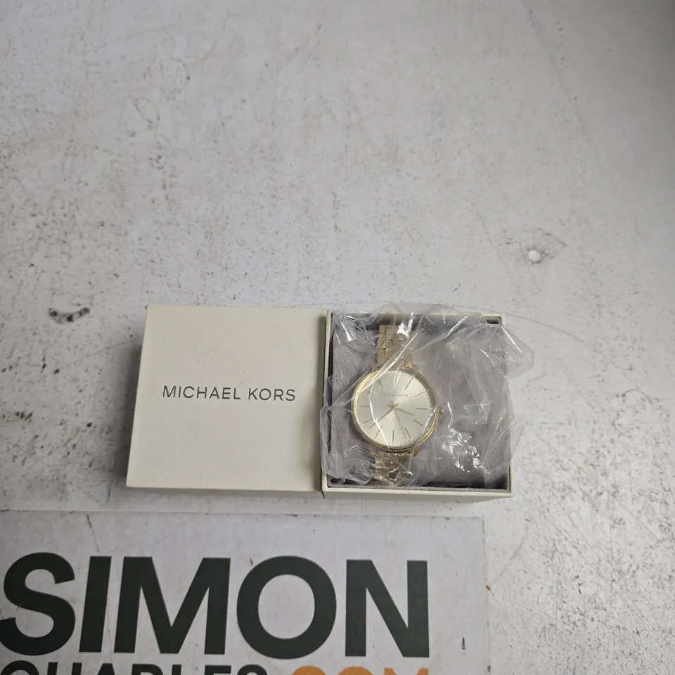 MICHAEL KORS GOLD-TONE WOMEN'S WRISTWATCH – BOXED