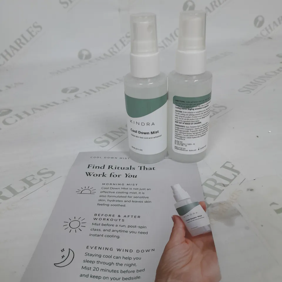 KINDRA SET OF 2 COOL DOWN MIST 59ML EACH