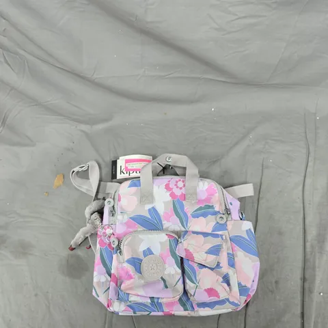 KIPLING FLORAL PRINT CROSSBODY BAG – PINK & PURPLE