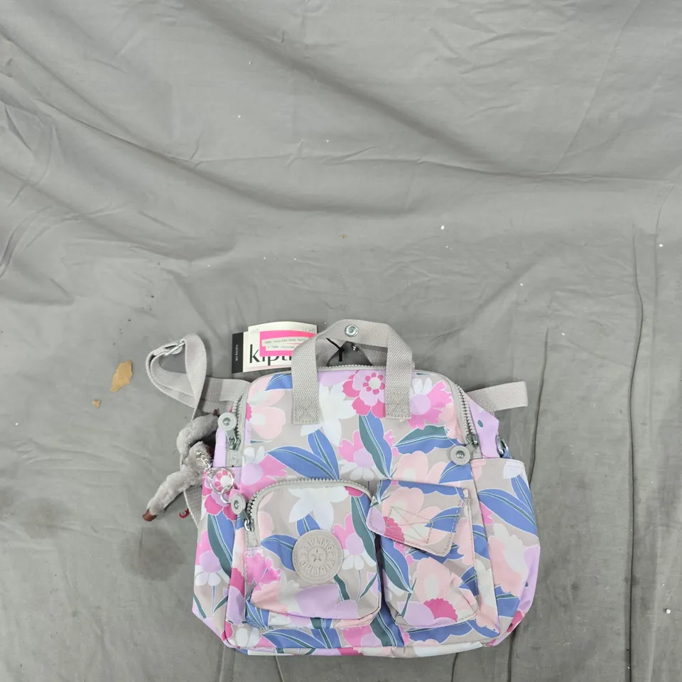 KIPLING FLORAL PRINT CROSSBODY BAG – PINK & PURPLE