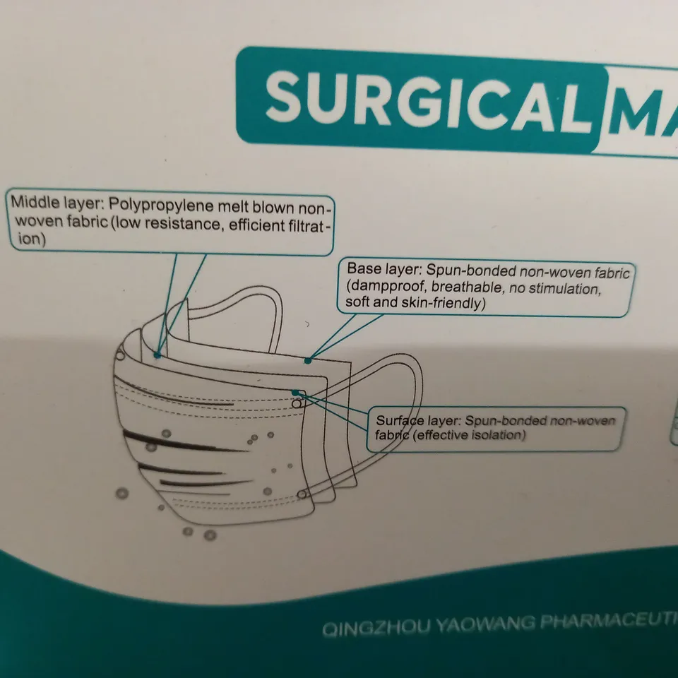 LOT OF 3 50-PACKS OF NON STERILE SURGICAL MASKS 