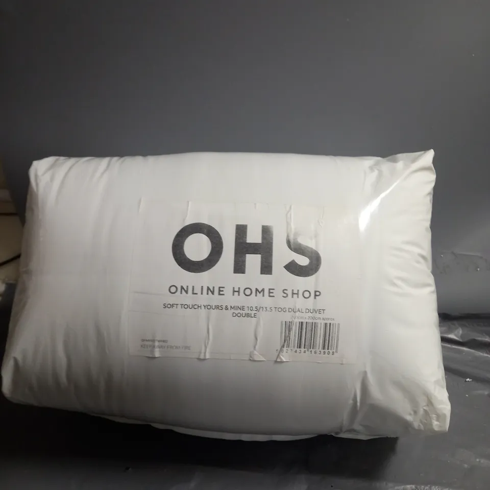 OHS SOFT TOUCH YOURS & MINE 10.5/13.5 TOG DUAL DUVET - DOUBLE