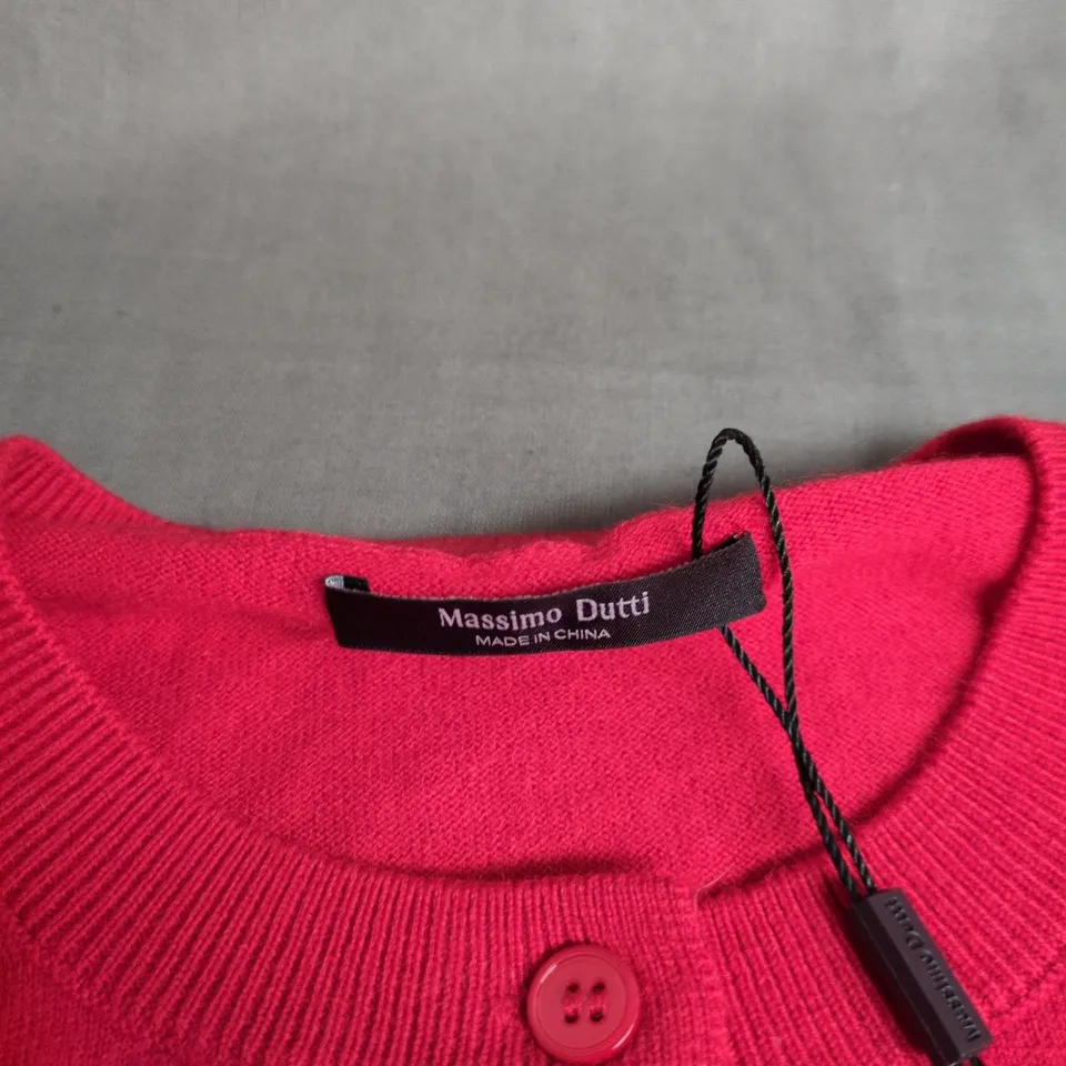 MASSIMO DUTTI PINK CARDIGAN – WOMEN'S, SIZE M
