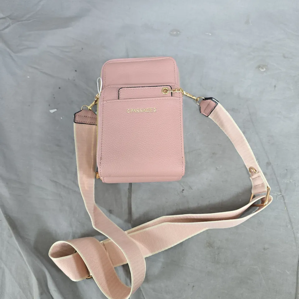PASSAGE PINK CROSSBODY BAG WITH ADJUSTABLE STRAP