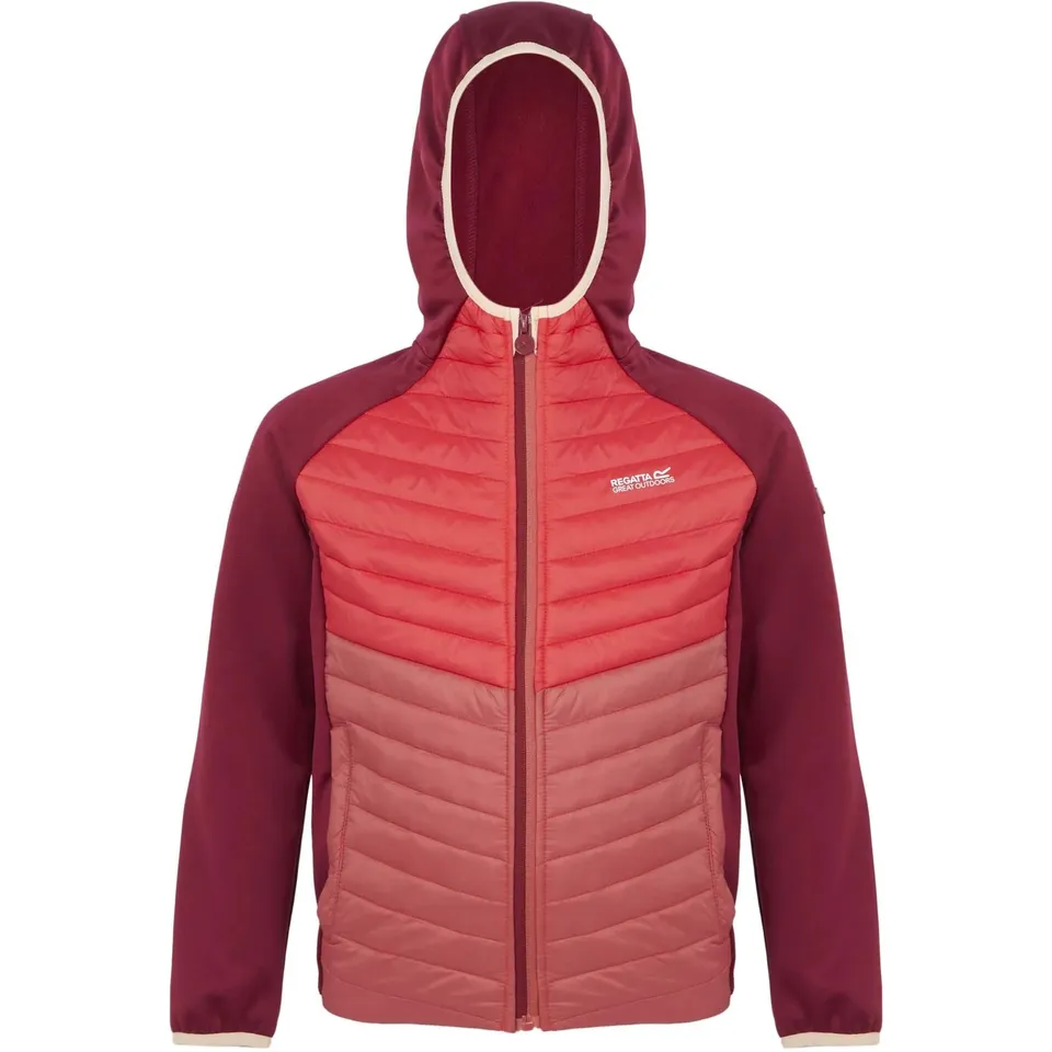 BRAND NEW REGATTA KIDS' KIELDER HYBRID VIII JACKET - RUMBA RED/RED SKY SIZE UK 5-6 YEARS