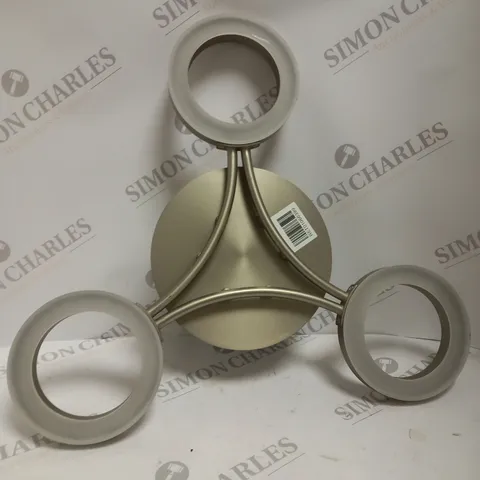 BOXED BOYD SEMI FLUSH 3 ARM CEILING LIGHT