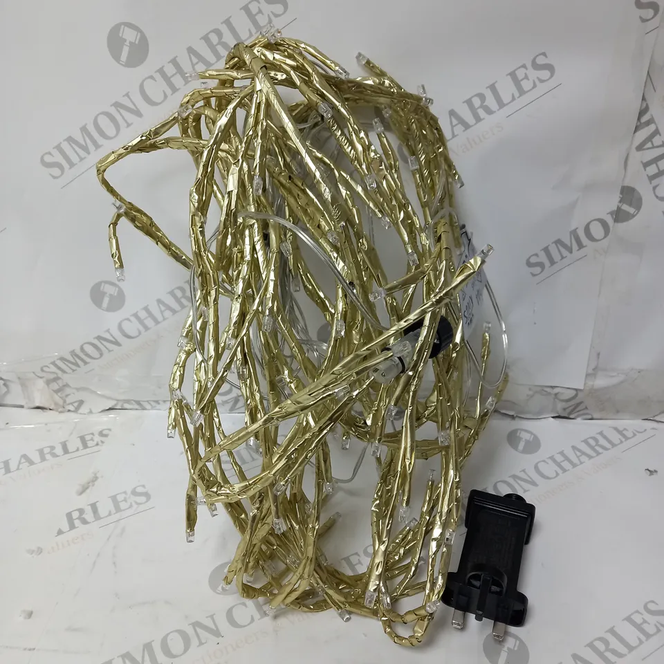 THREE KINGS 144 LED LIGHT VINE WALL LIGHT - GOLD RRP £29.99