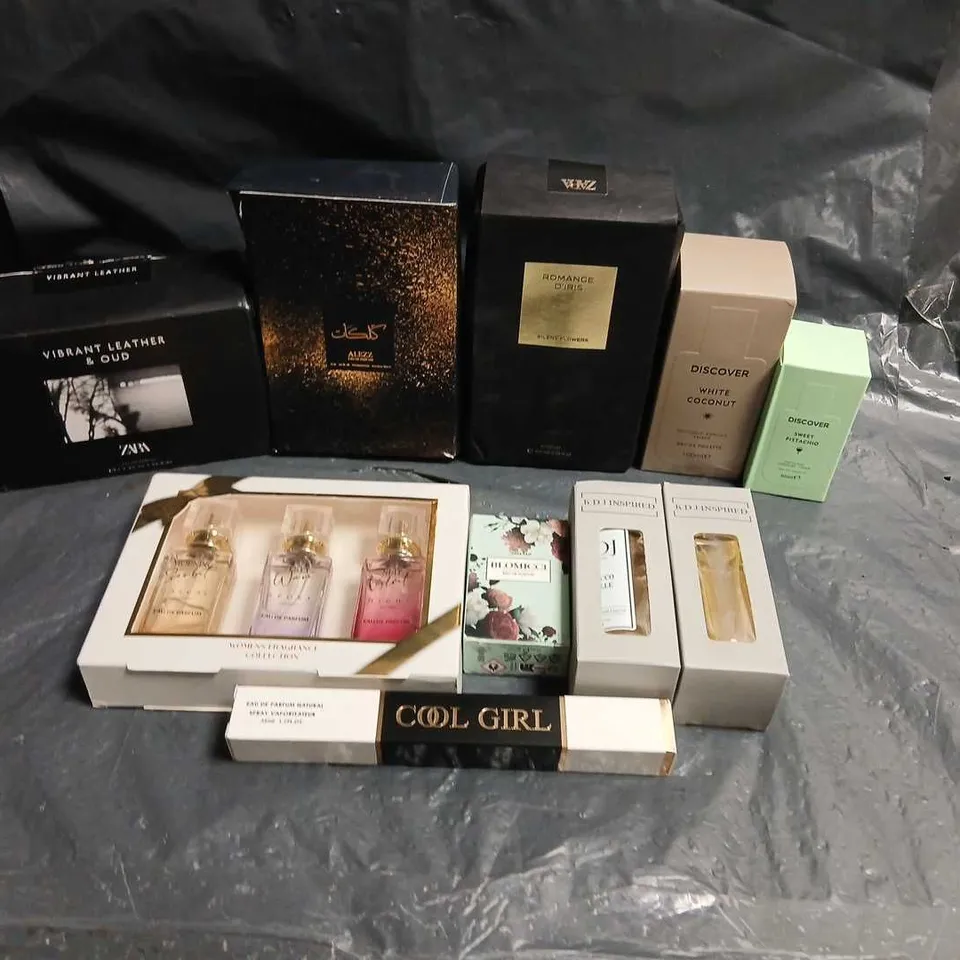 TEN ASSORTED BOXED FRAGRANCES TO INCLUDE; ZARA, DISCOVER AND KDJ