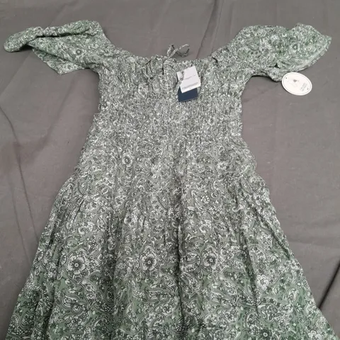 HOLLISTER GREEN DRESS WITH SHORTS WITH POCKETS - XXS
