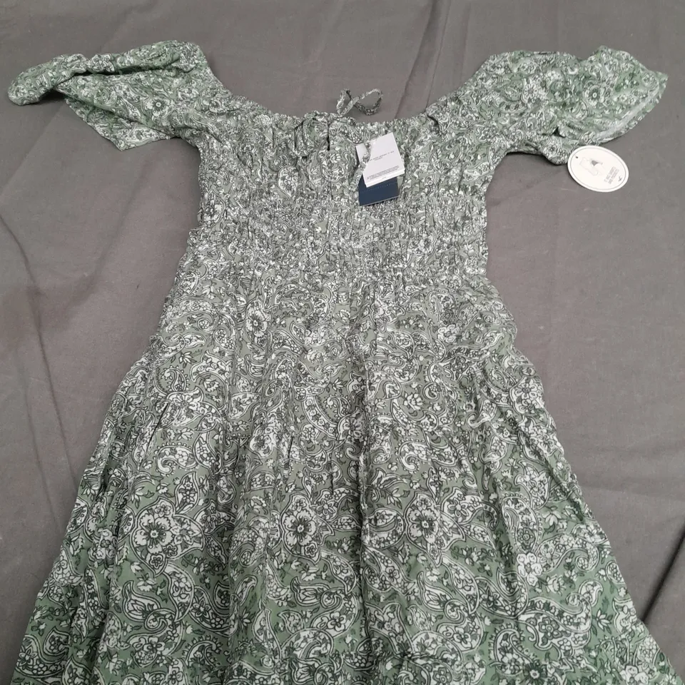 HOLLISTER GREEN DRESS WITH SHORTS WITH POCKETS - XXS