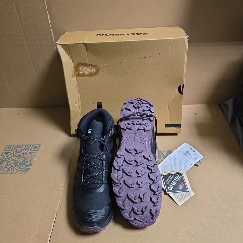 SALOMON HIKING BOOTS – BLACK/GREY, GORE-TEX, MEN'S - UK SIZE 7