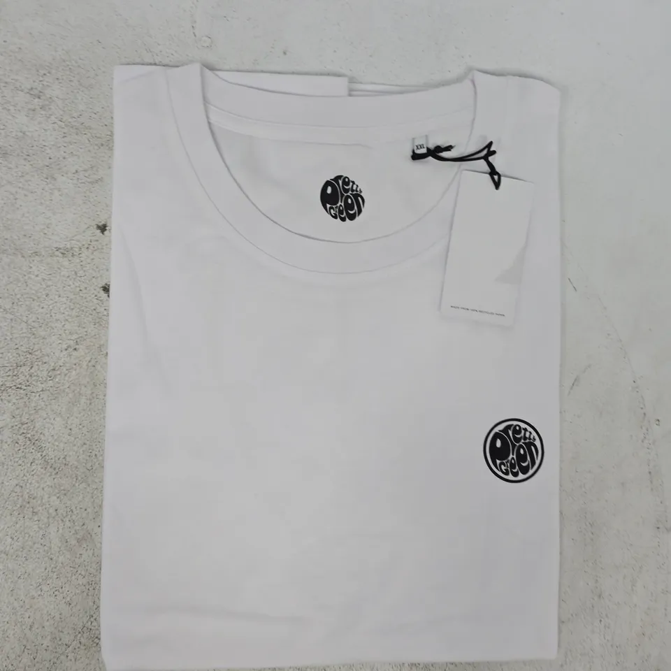 PRETTY GREEN SHORT SLEEVE T-SHIRT IN WHITE SIZE XXL