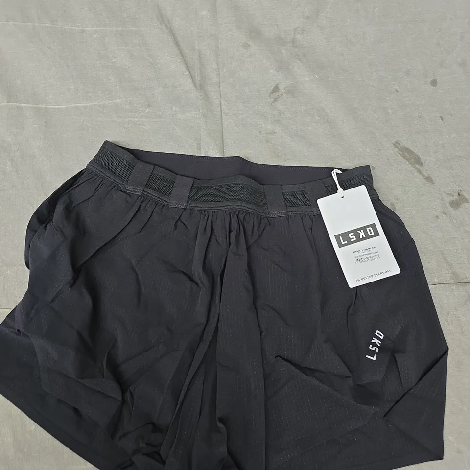 LSKD RACE DAY RUNNING SHORTS – BLACK - SIZE S