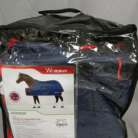 WHITAKER RASTRICK V2 100G STABLE RUG FOR HORSE – NAVY/RED 